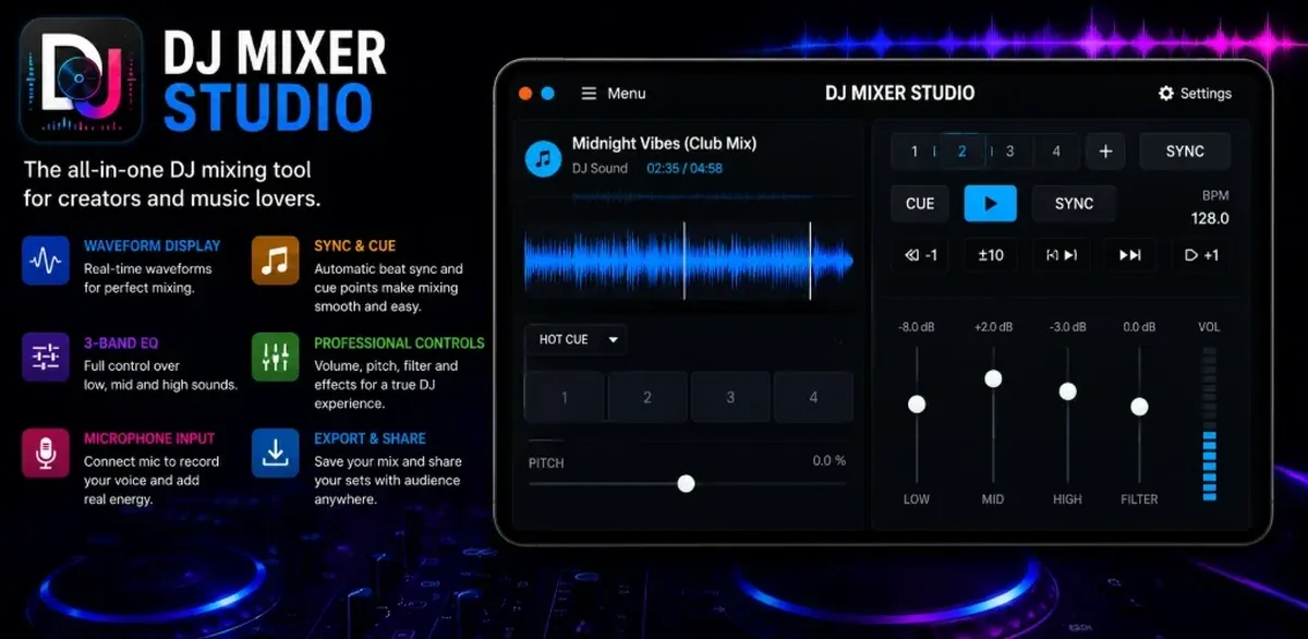 DJ Mixer Studio presentation