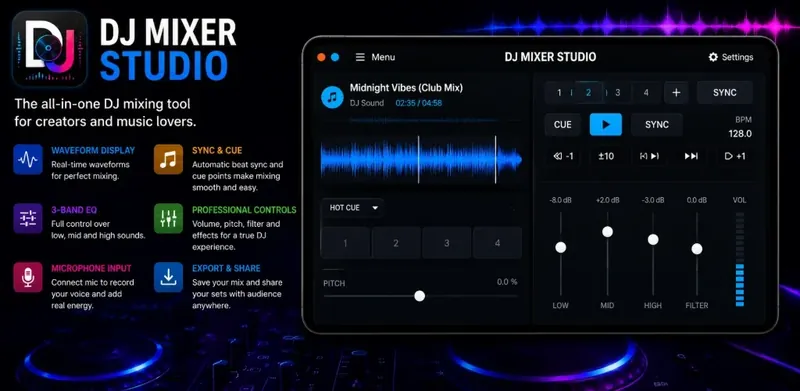 DJ Mixer Studio presentation